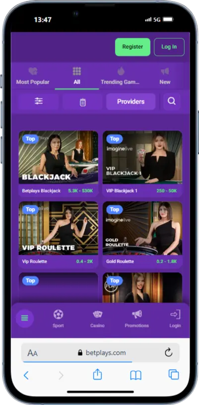 Live Games BetPlays