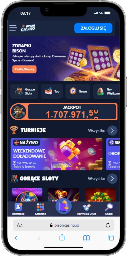 Official Bison Casino website
