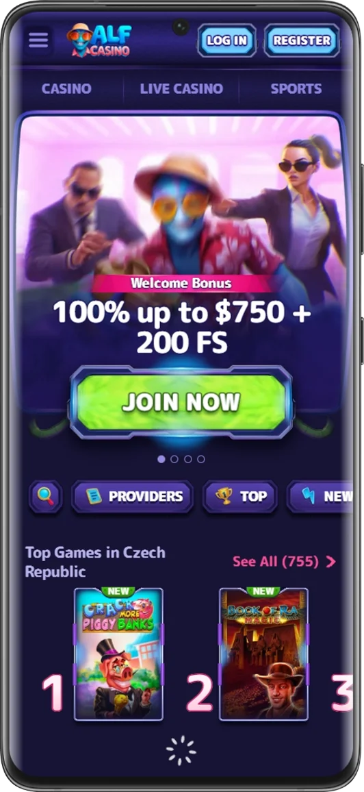 Mobile version AlfCasino