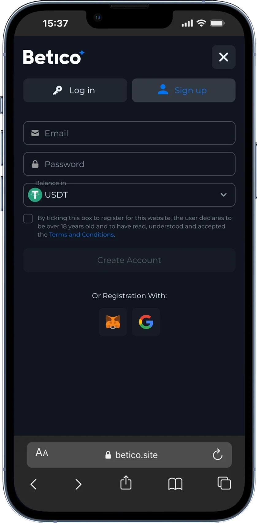 Betico Registration