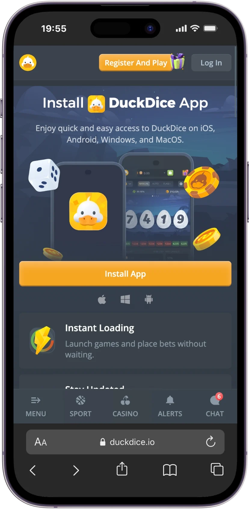 DuckDice Mobile
