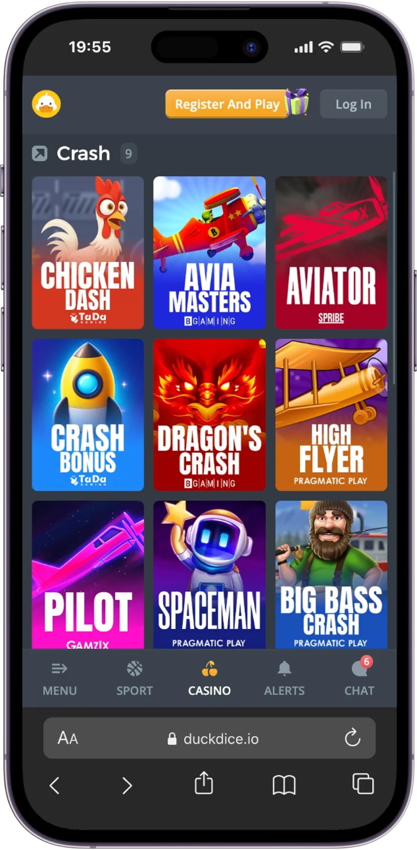 DuckDice Crash