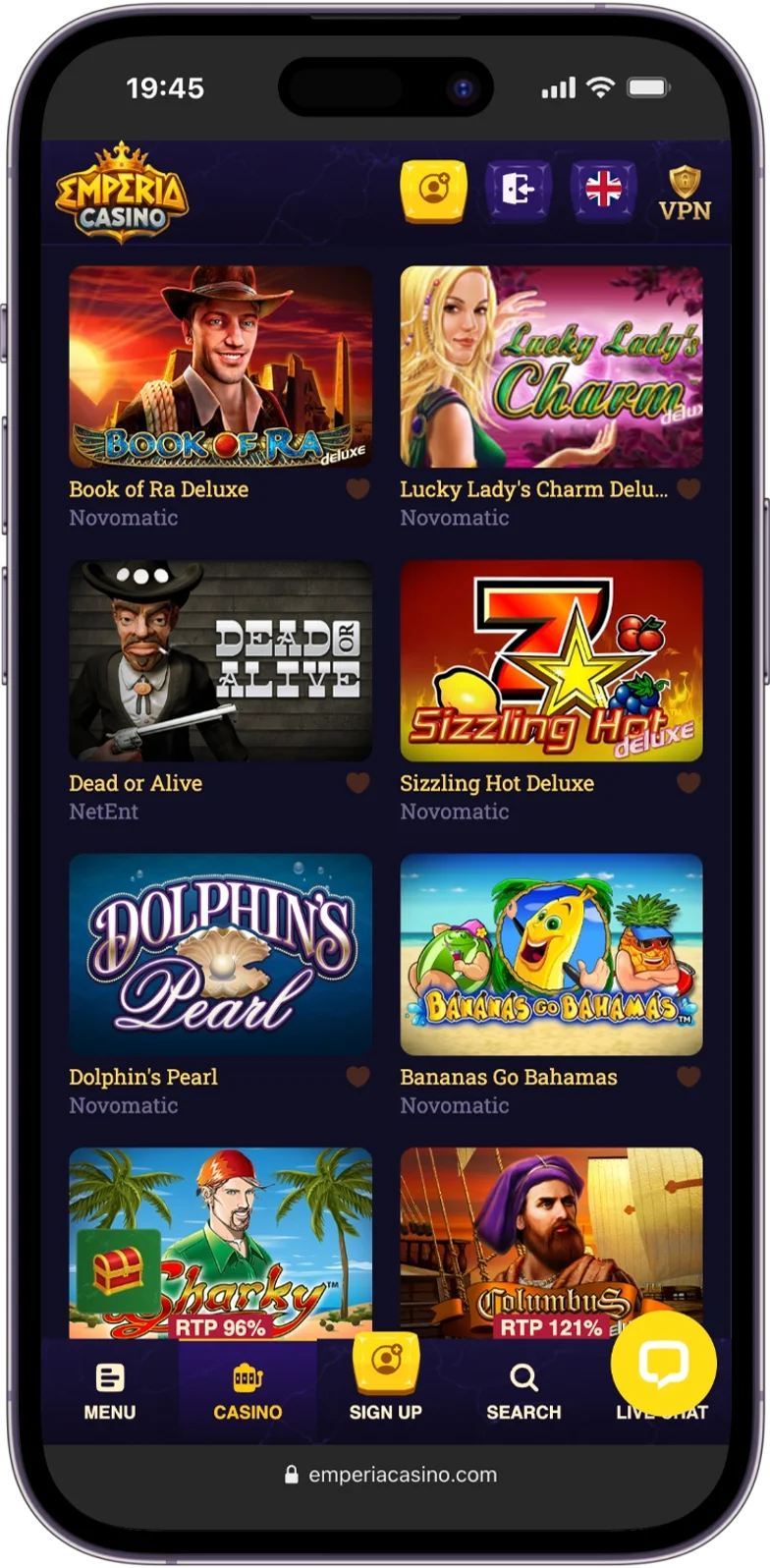 Slots at Emperia Casino