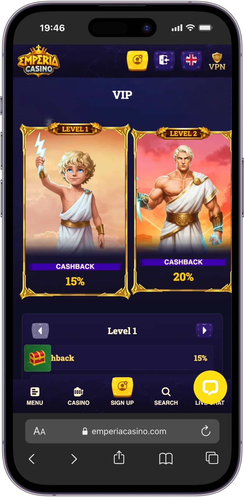 VIP Club at Emperia Casino