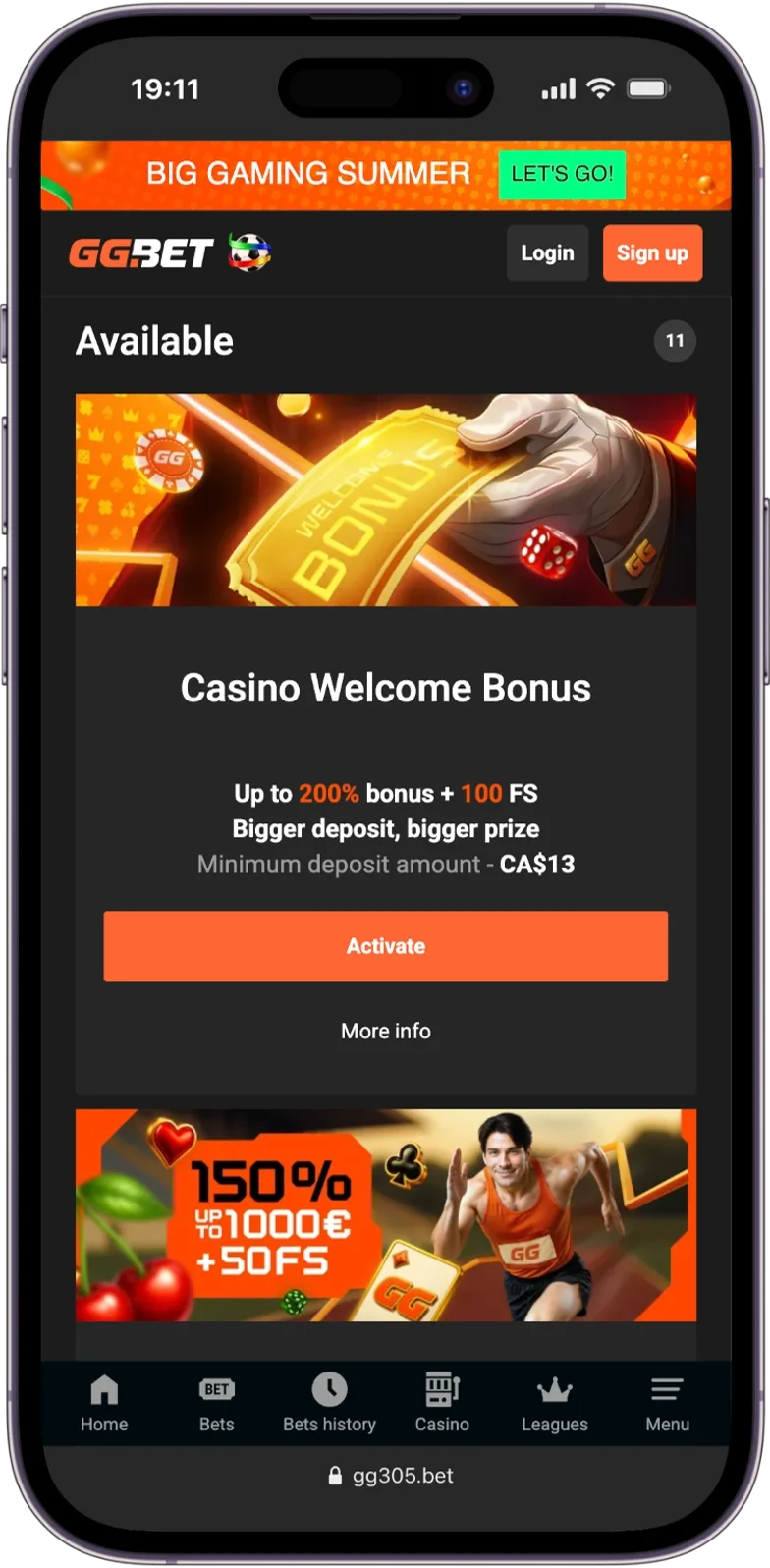 Bonuses GGBet Casino