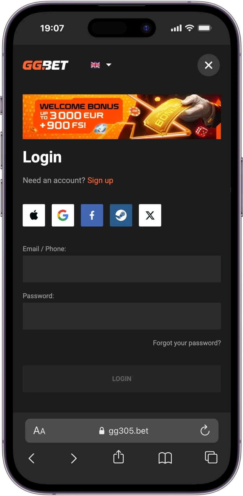 Login GGBet Casino