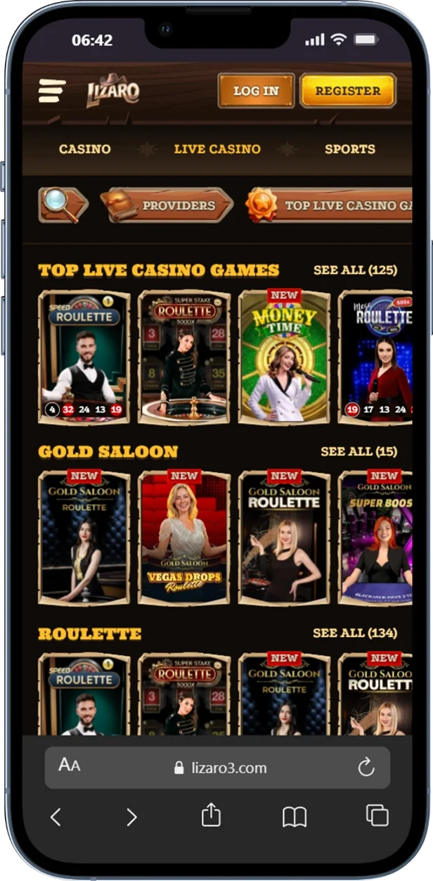 Lizaro Live Casino