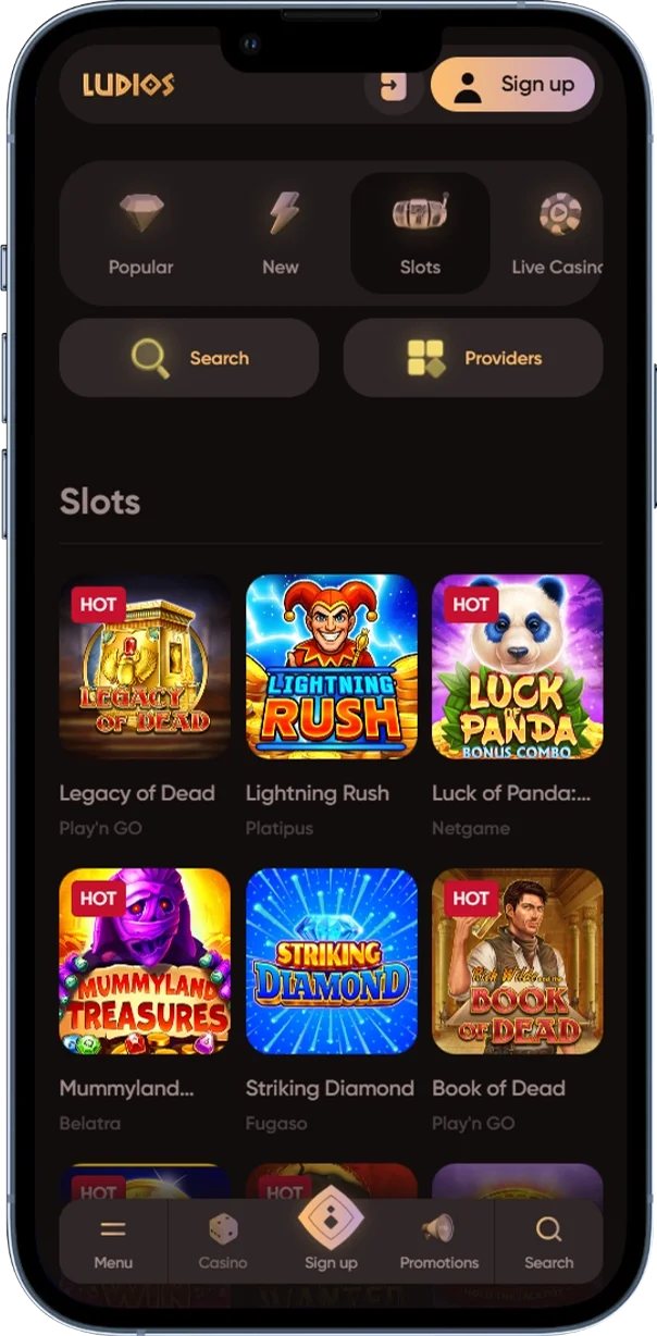 Casino Games in Casino Ludios
