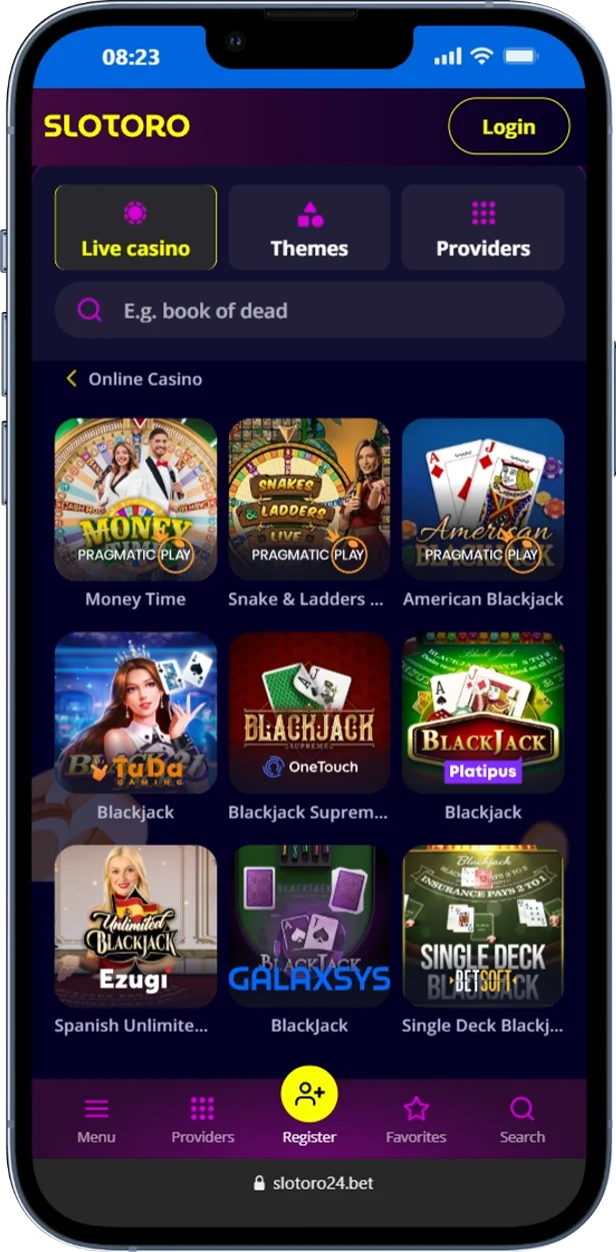 Slotoro Live Casino
