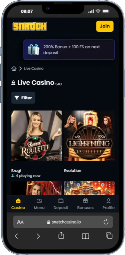Live games Snatch