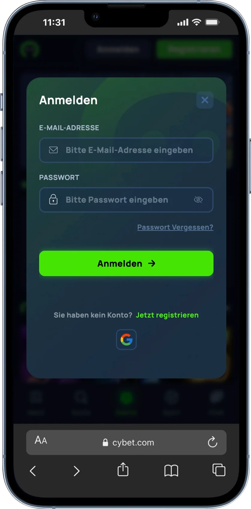 Cybet Casino Login