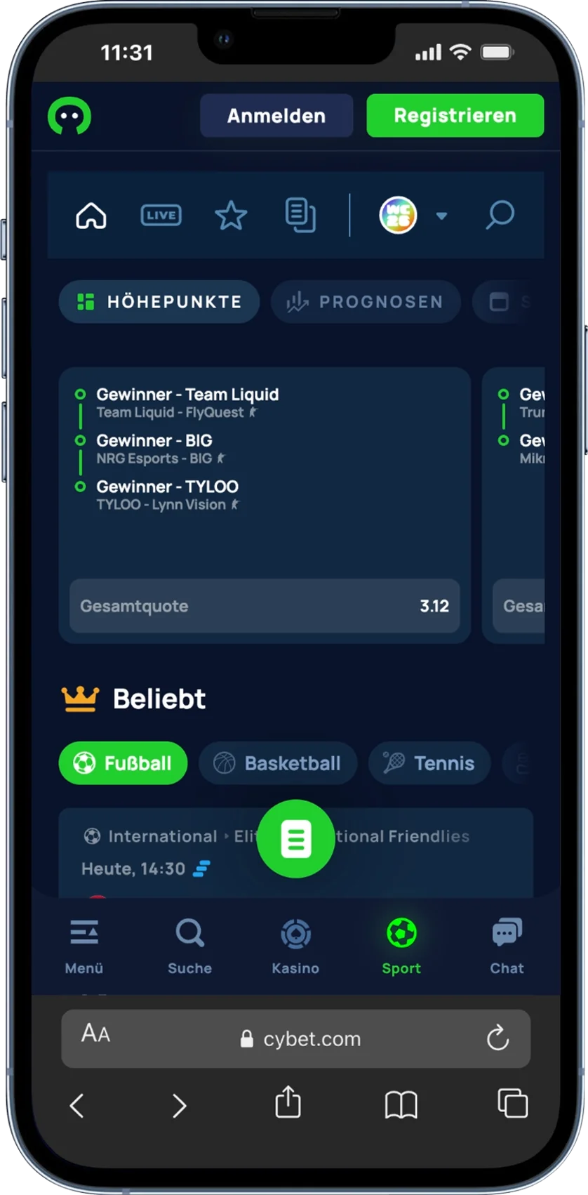 Cybet Casino Sportwetten