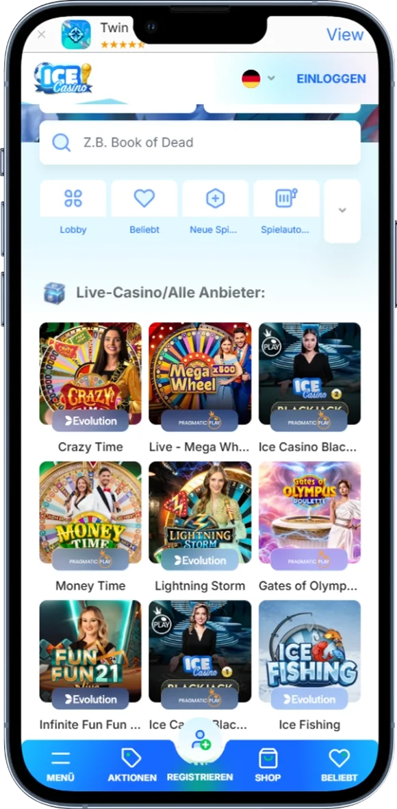 Ice Casino Live-Dealern