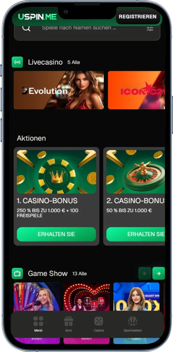 Live-Casino mit echten Dealern USpin Casino