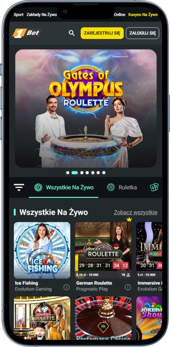 Gry na żywo w 1Bet