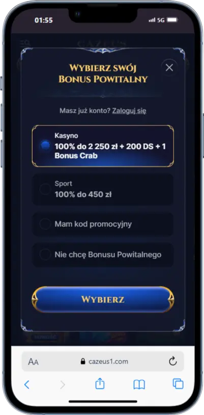 Rejestracja CaZeus