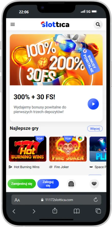 Pierwsze wrażenie z kasyna Slottica