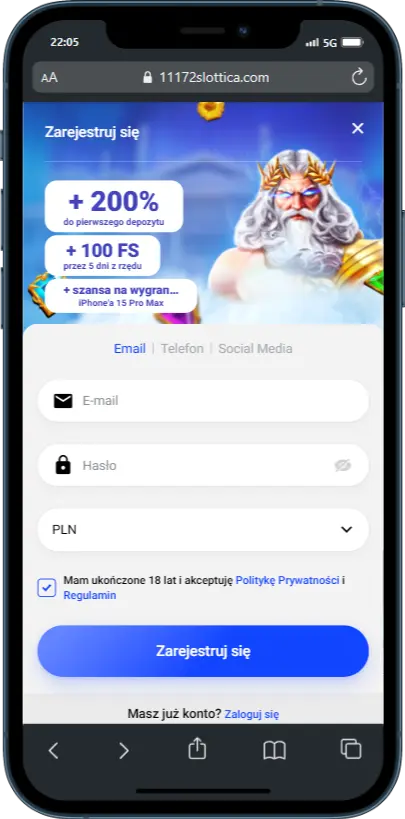 Rejestracja w Slottika