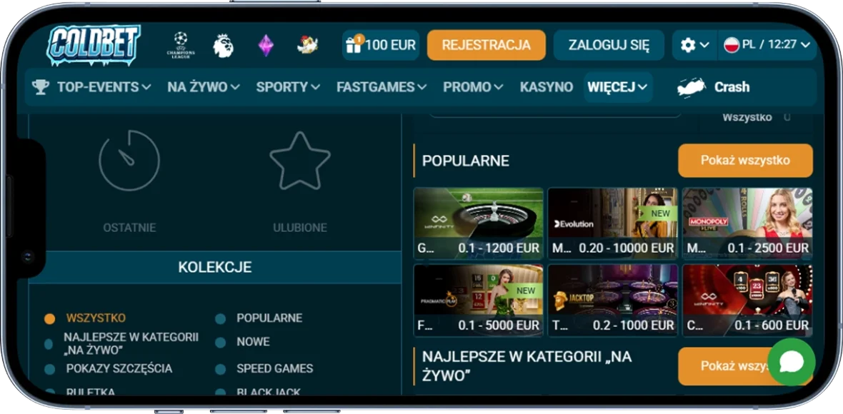 Kasyno na żywo w ColdBet Casino