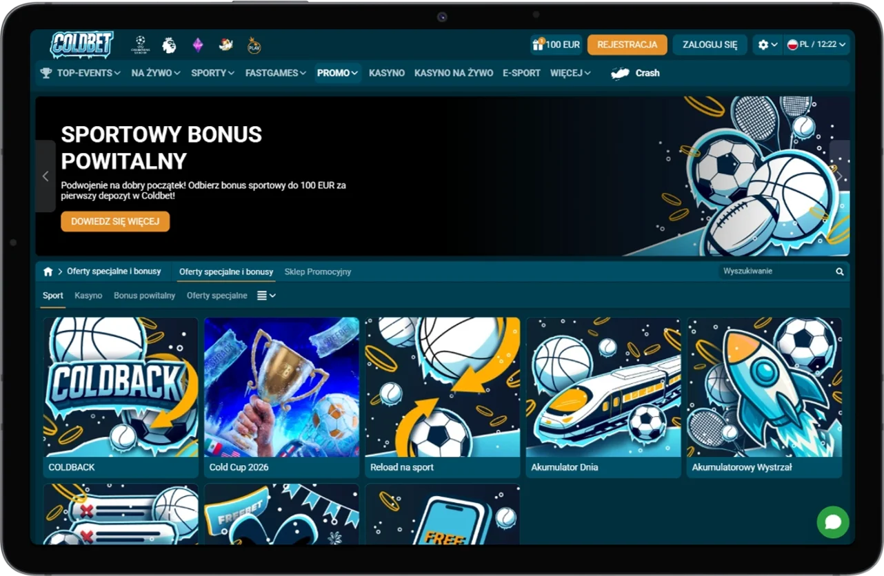 Bonusy sportowe w ColdBet