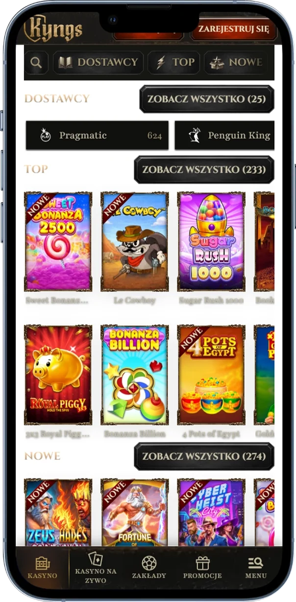 Gry online w Kyngs Casino