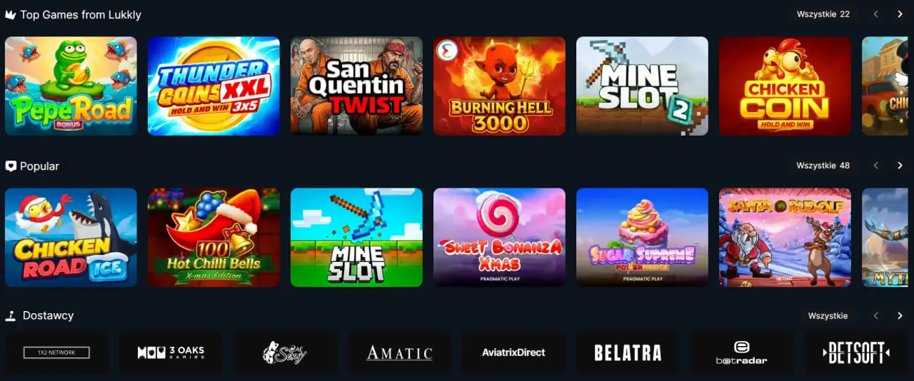 Online Games w Lukkly Casino
