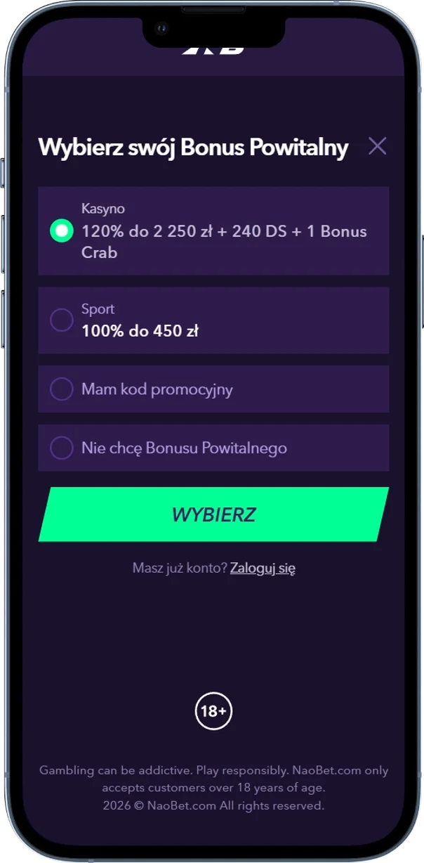 Rejestracja w NaoBet