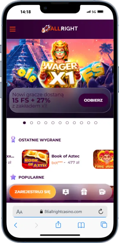 Oficjalna strona Allright Casino