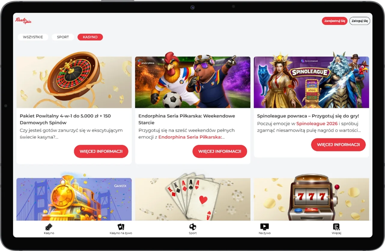 Oferta bonusowa w RealSpin Casino