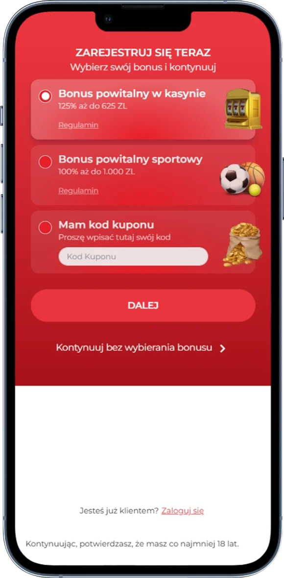 Rejestracja w RealSpin Casino