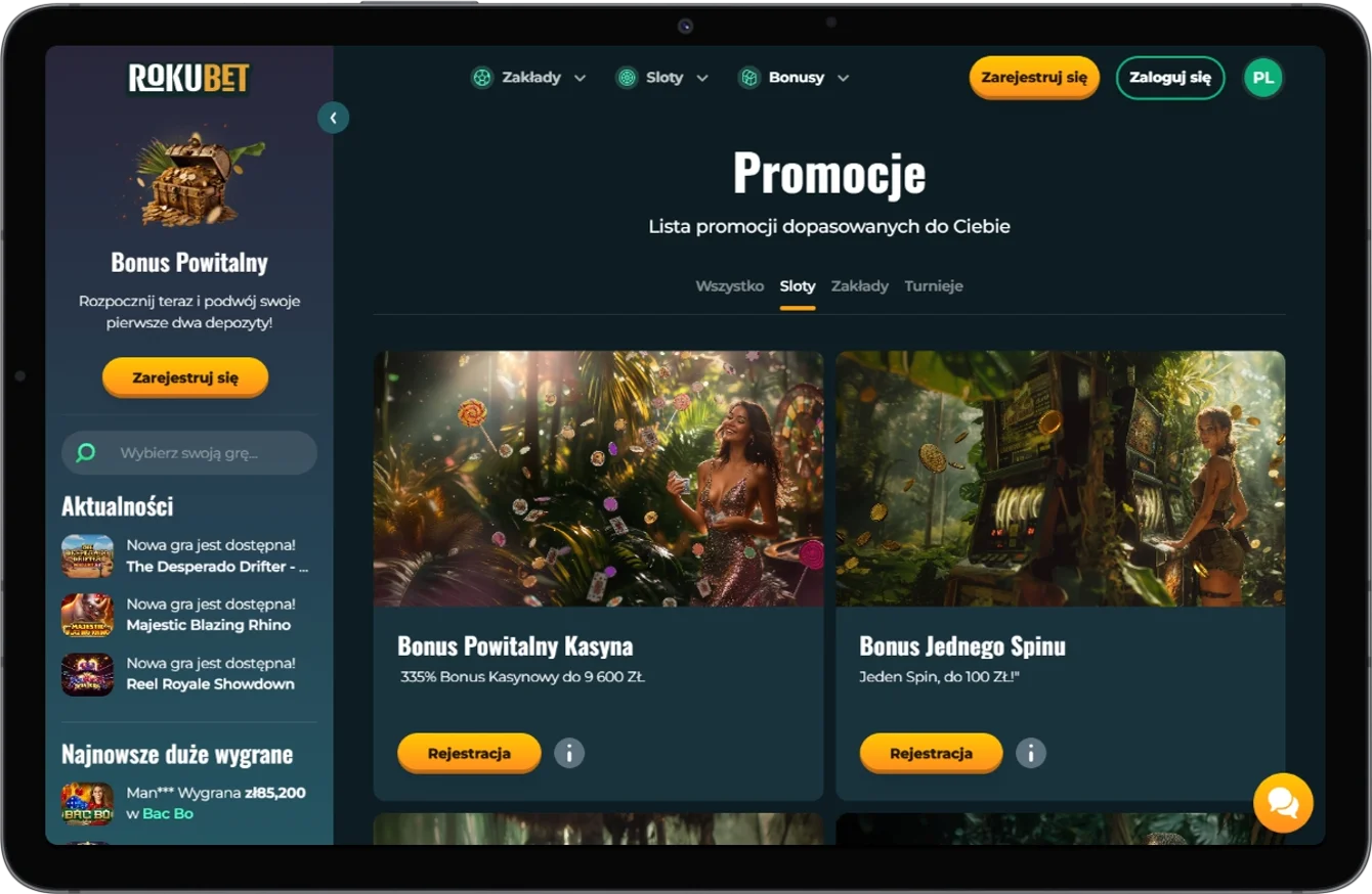 Bonusy w RokuBet Casino