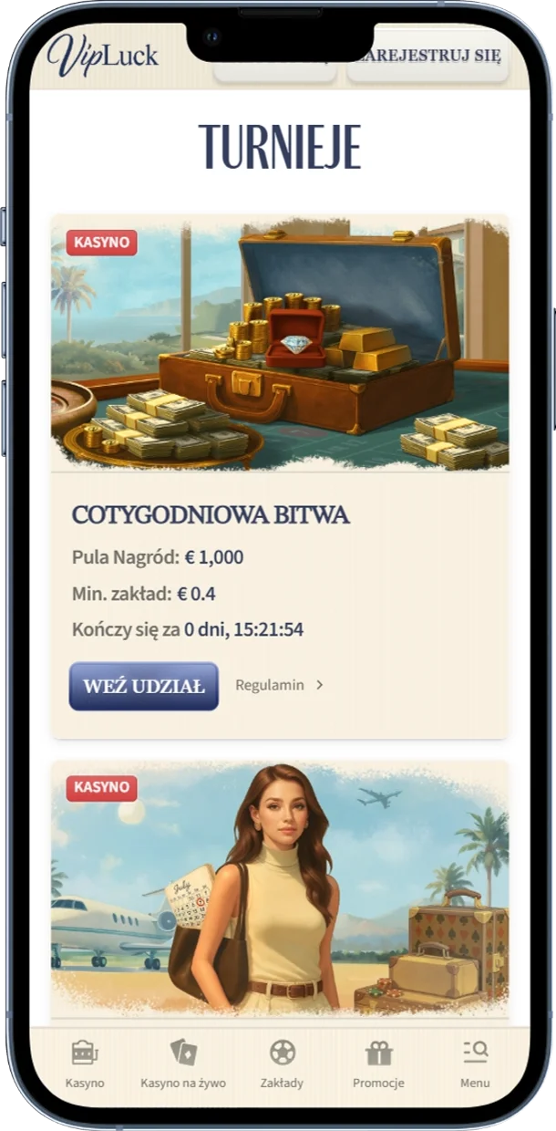 Turnieje w VipLuck Casino