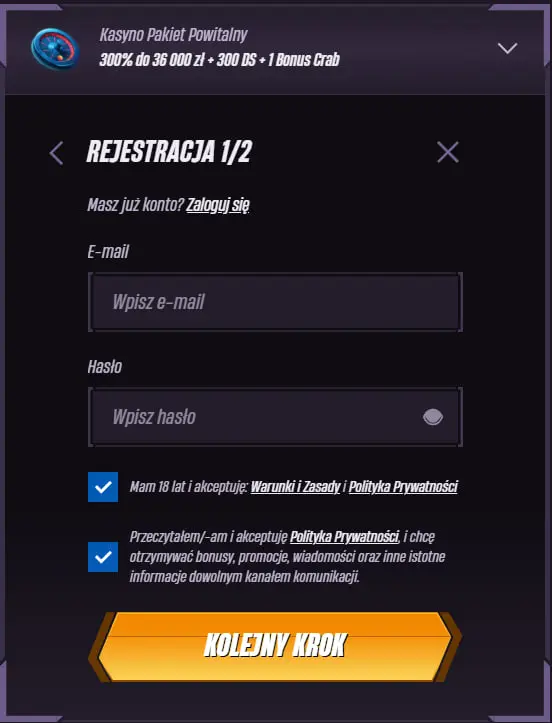Rejestracja w WinRolla