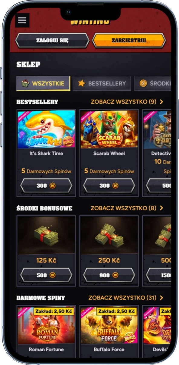 Sklep w Casino Wintino