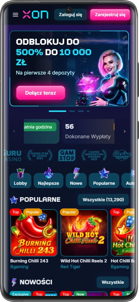 XonBet Casino Mobilna wersja
