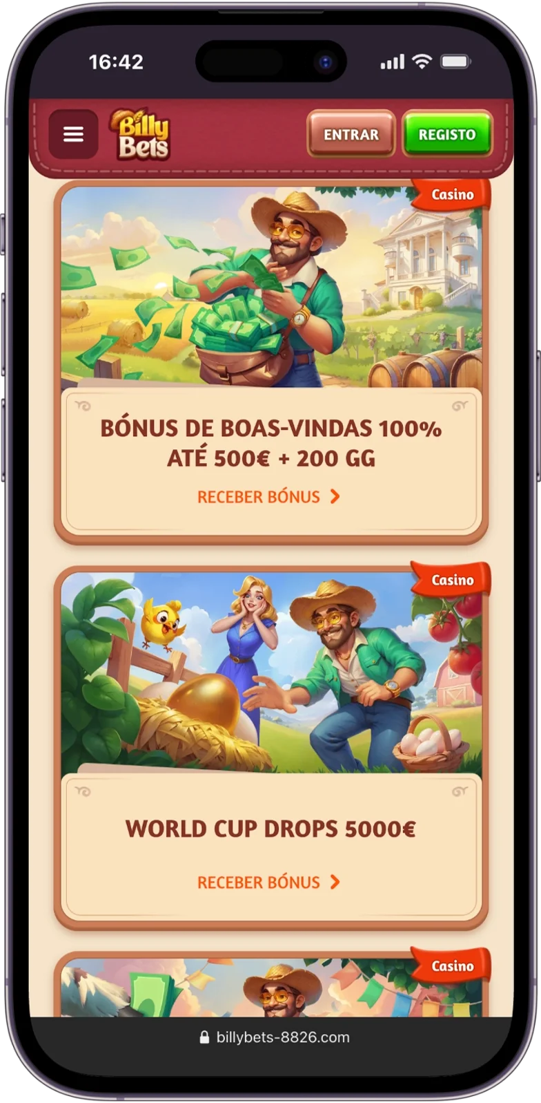 Ofertas de bónus BillyBets Casino