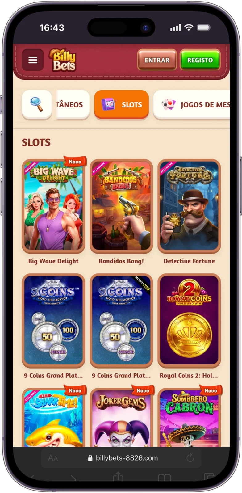 Slots na BillyBets Casino