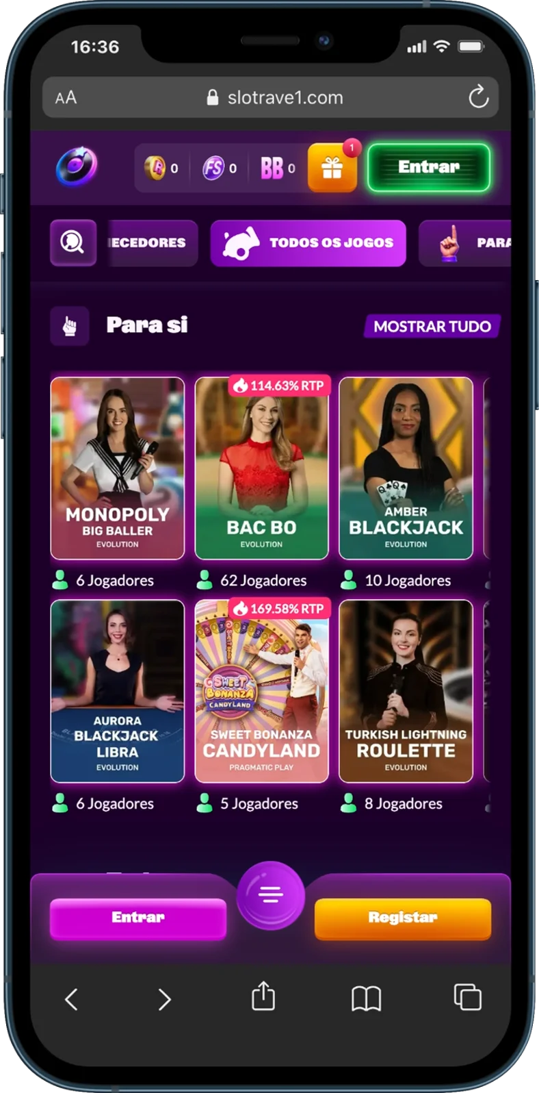 Slotrave Casino ao Vivo