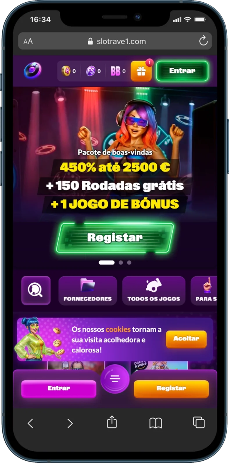Site oficial do Slotrave Casino