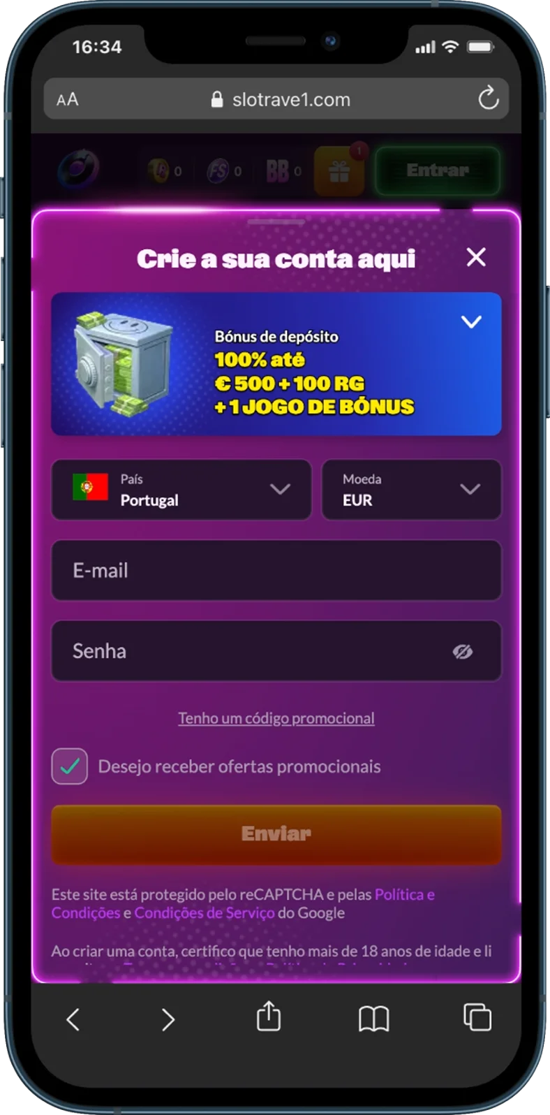 Slotrave Casino Registo