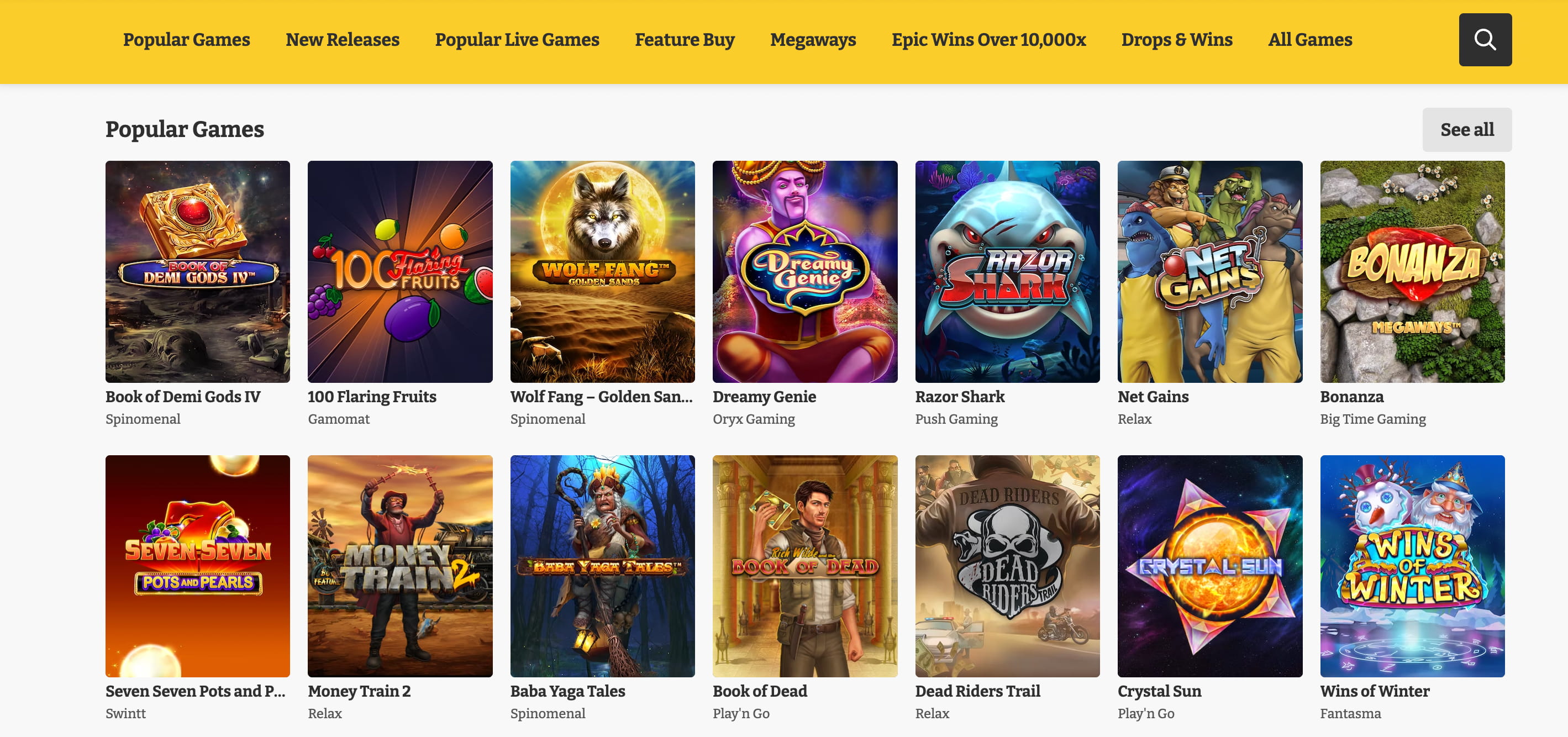 Lucky Spins games