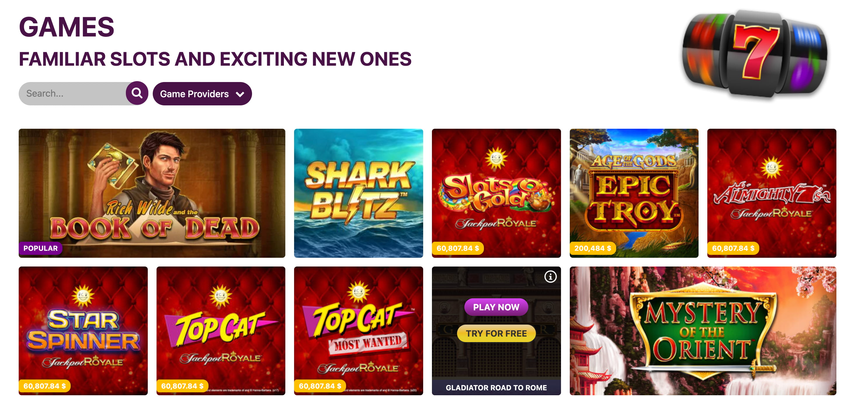 Slotsmagic games